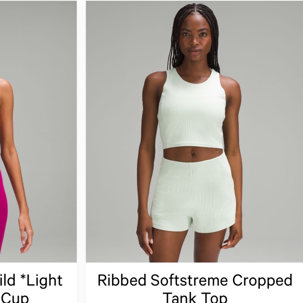 Lululemon Ribbed Softstreme Cropped Tank Top
Kohlrabi Green